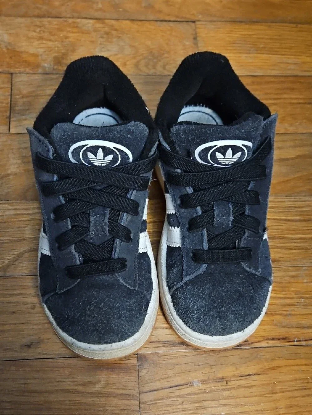 adidas Campus Kids Black and White Sneakers